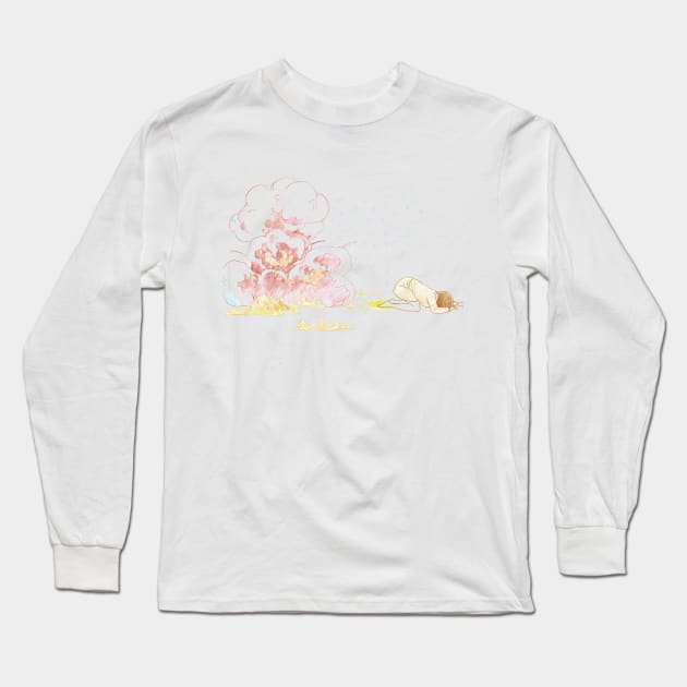 Explosion, Rain, Fire on Water, & Pee Long Sleeve T-Shirt by huabuwan1